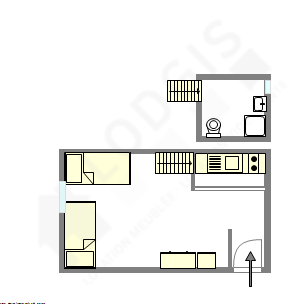 Appartement Paris 6° - Plan interactif