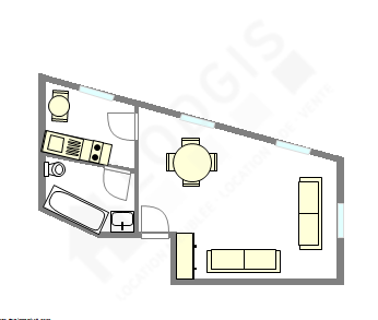 Appartement Paris 8° - Plan interactif