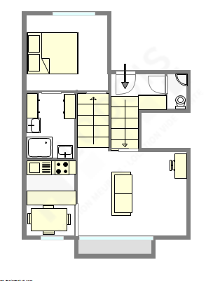 Appartement Paris 5° - Plan interactif
