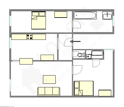 Appartement Haut de seine Nord - Plan interactif