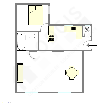 Appartement Haut de seine Nord - Plan interactif