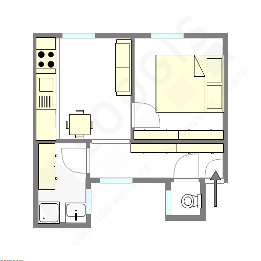 Appartement Paris 5° - Plan interactif
