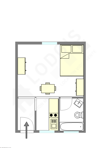 Appartement Paris 11° - Plan interactif