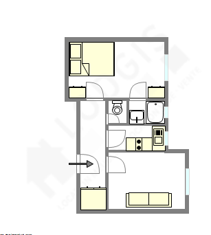 Appartement Paris 15° - Plan interactif