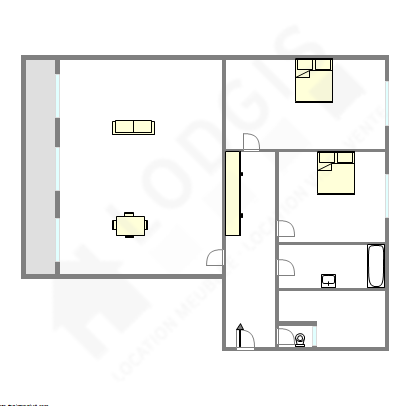 Appartement Paris 8° - Plan interactif
