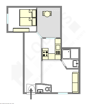 Appartement Paris 18° - Plan interactif