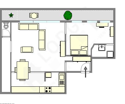 Apartamento París 17° - Plano interactivo