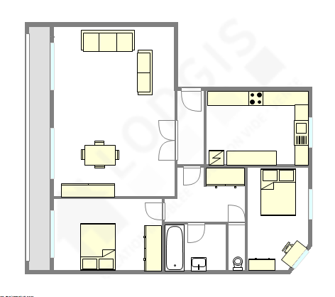 Appartement Haut de seine Nord - Plan interactif