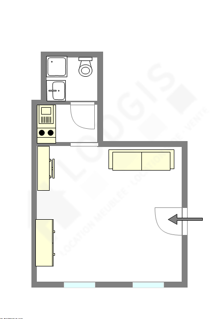 Apartamento Paris 18° - Plano interativo
