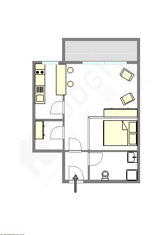 Appartement Paris 15° - Plan interactif