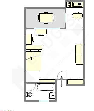 Apartamento París 14° - Plano interactivo