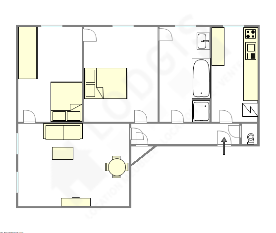 Apartamento Paris 17° - Plano interativo