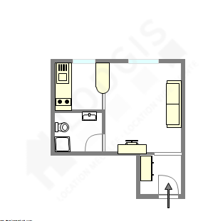 Apartamento París 14° - Plano interactivo