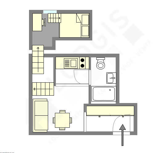 Appartement Paris 7° - Plan interactif