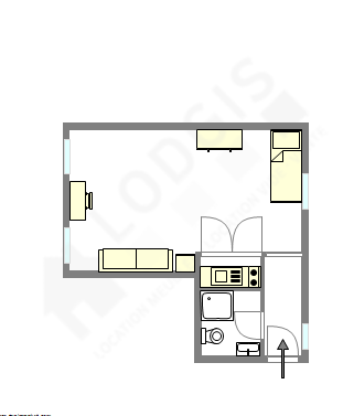 Appartement Paris 3° - Plan interactif