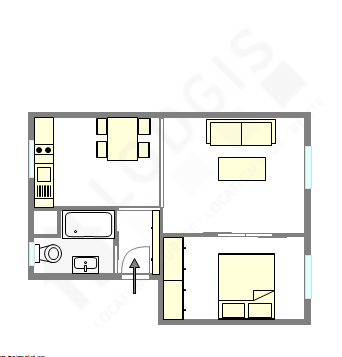 Appartement Paris 13° - Plan interactif