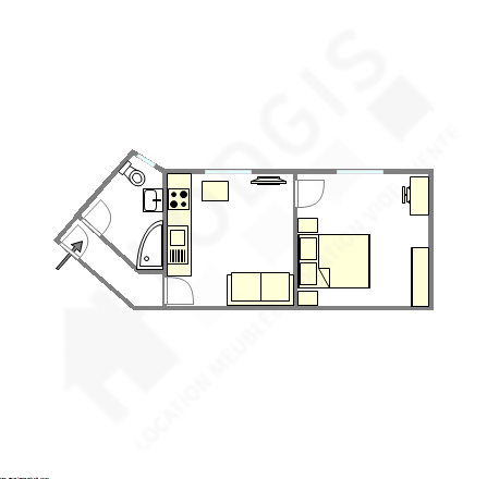 Appartement Paris 18° - Plan interactif
