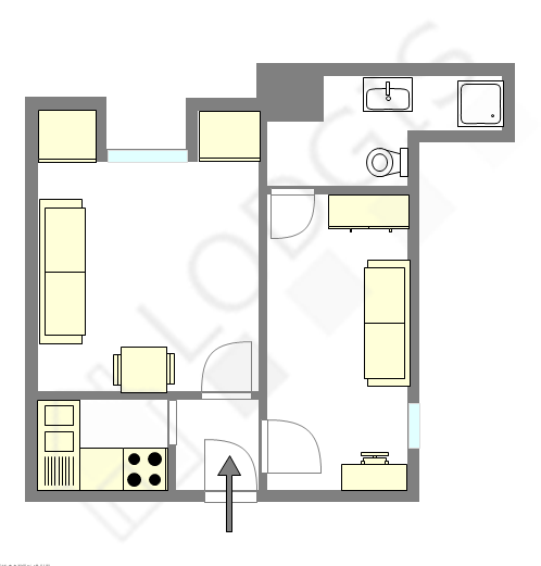 Appartement Paris 9° - Plan interactif