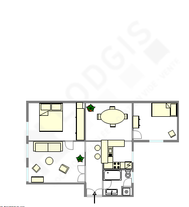Apartamento París 7° - Plano interactivo