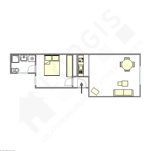 Appartement Paris 17° - Plan interactif