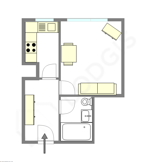 Apartamento París 16° - Plano interactivo
