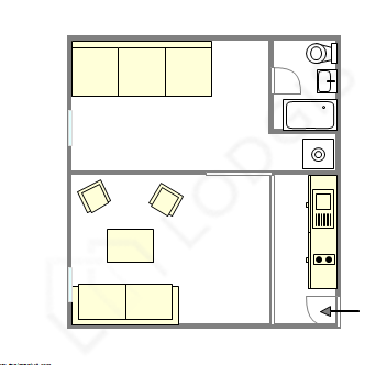 Appartement Paris 12° - Plan interactif