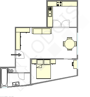 Appartement Paris 14° - Plan interactif