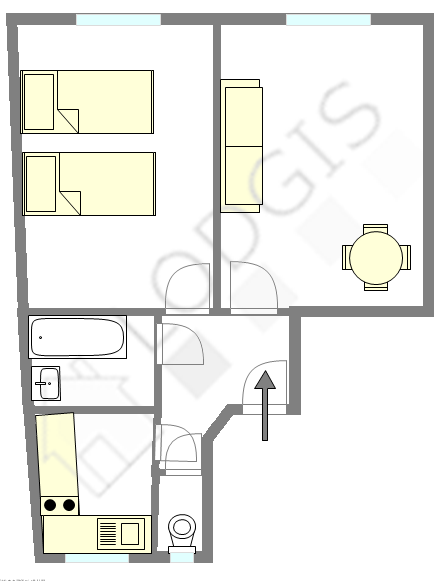 Appartement Paris 13° - Plan interactif