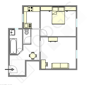 Appartement Paris 19° - Plan interactif