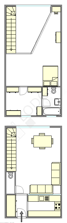 Duplex Paris 16° - Plan interactif