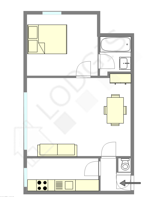 Appartement Paris 15° - Plan interactif