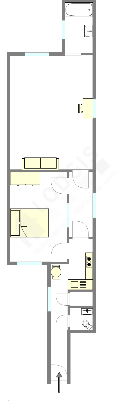 Appartement Paris 6° - Plan interactif