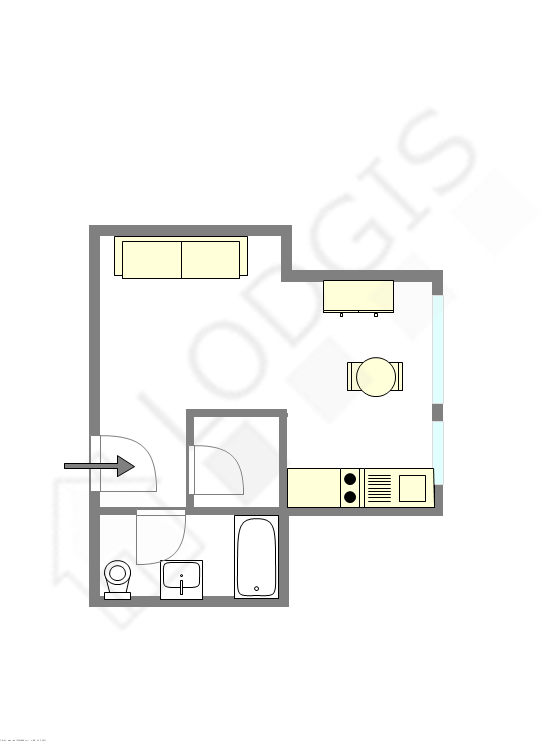 Appartement Paris 15° - Plan interactif