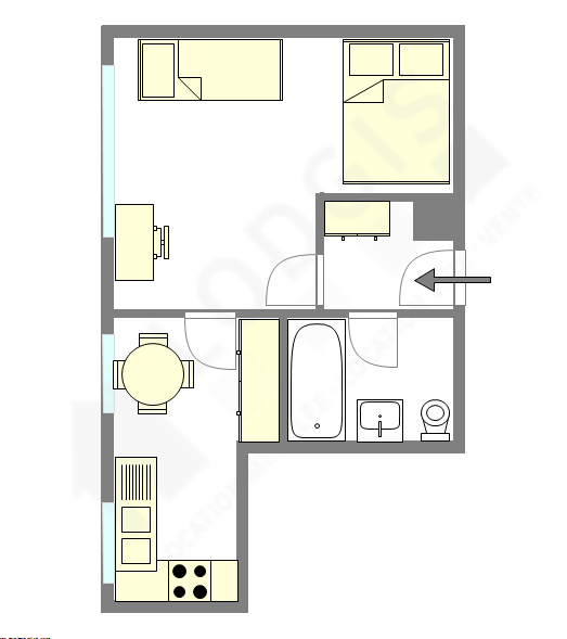 Appartement Hauts de seine Sud - Plan interactif
