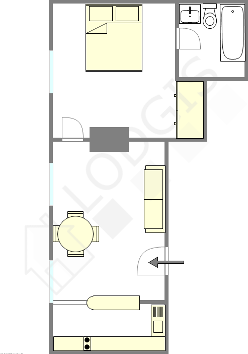 Appartement Paris 5° - Plan interactif