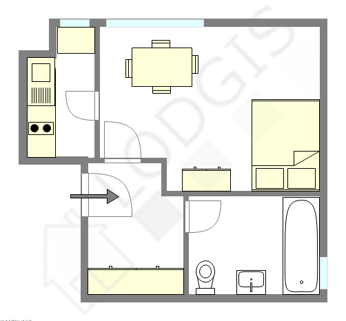Appartement Paris 15° - Plan interactif