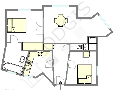 Appartement Paris 15° - Plan interactif