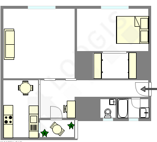 Appartement Paris 5° - Plan interactif
