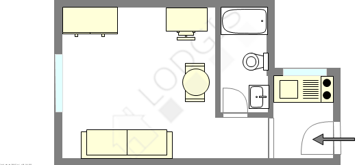 Appartement Paris 14° - Plan interactif