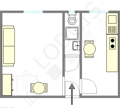 Appartement Paris 19° - Plan interactif