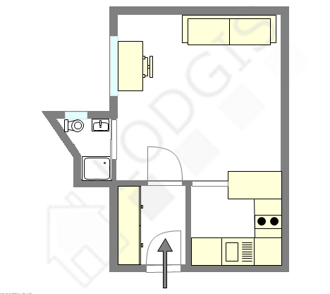 Appartement Paris 18° - Plan interactif