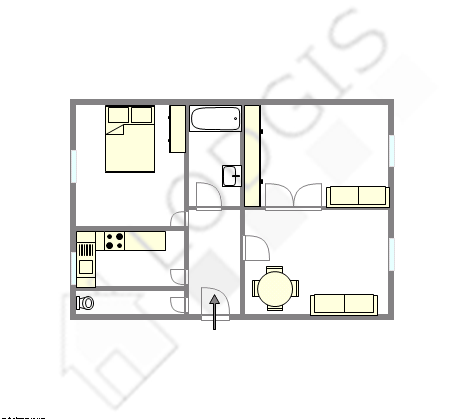 Appartement Paris 16° - Plan interactif