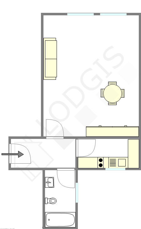 Appartement Paris 8° - Plan interactif