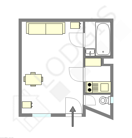 Appartement Paris 3° - Plan interactif