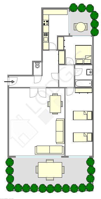 Appartement Paris 15° - Plan interactif