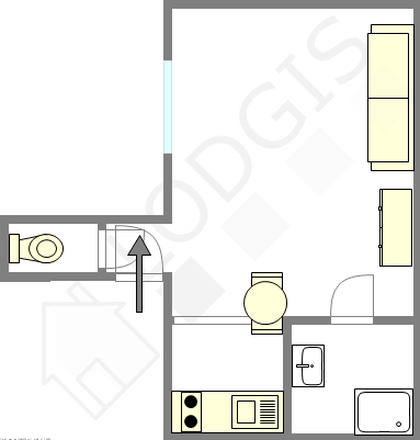 Appartement Paris 1° - Plan interactif