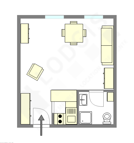 Appartement Paris 11° - Plan interactif