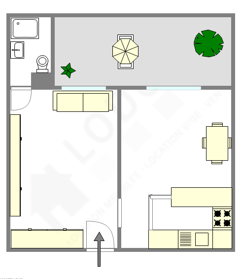 Appartement Paris 17° - Plan interactif