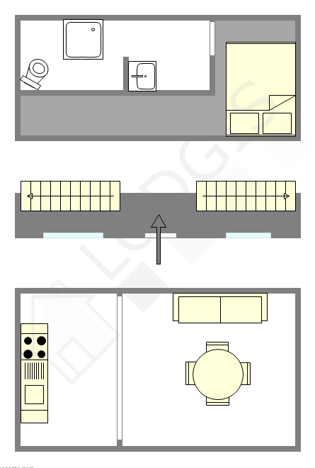 Duplex Paris 11° - Plan interactif