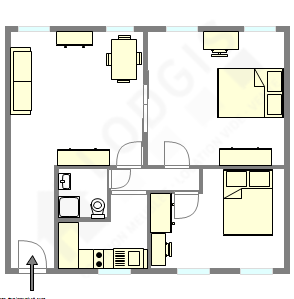 Appartement Paris 3° - Plan interactif